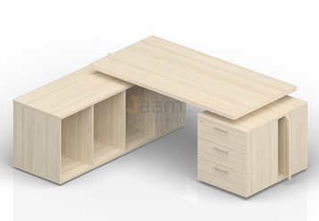 Кабинет руководителя Стол на 2-х опорных тумбах левый NR180T3TSG