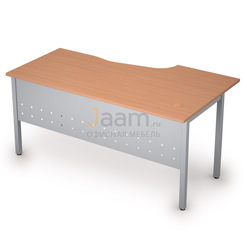 Мебель для персонала Стол криволинейный на металлических опорах левый 2МК.120