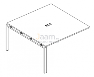 Стол для переговоров Секция стола для переговоров на металлокаркасе UNO Б1 134-1 БП