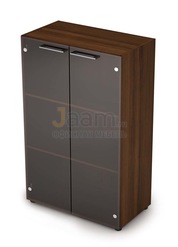 Кабинет руководителя Офисный шкаф средний со стеклом 4Ш.017.3