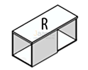 Мебель для персонала Офисная тумба подвесная укороченная Z-9 R/L