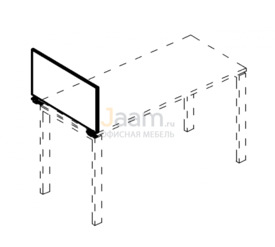 Мебель для персонала Экран настольный боковой/промежуточный ДСП с кронштейнами Б 851 БП