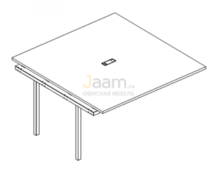Стол для переговоров Секция стола для переговоров на металлокаркасе DUE Б2 135-1 БП