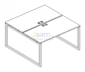 Мебель для персонала Рабочая станция на металлокаркасе QUATTRO Б4 176 БП