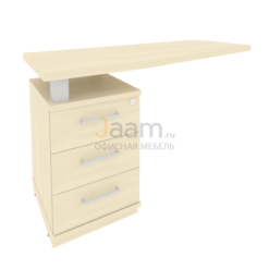 Кабинет руководителя Офисная тумба приставная с топом левая KTP-2 Л