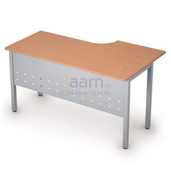 Мебель для персонала Стол криволинейный на металлических опорах левый 2МК.142